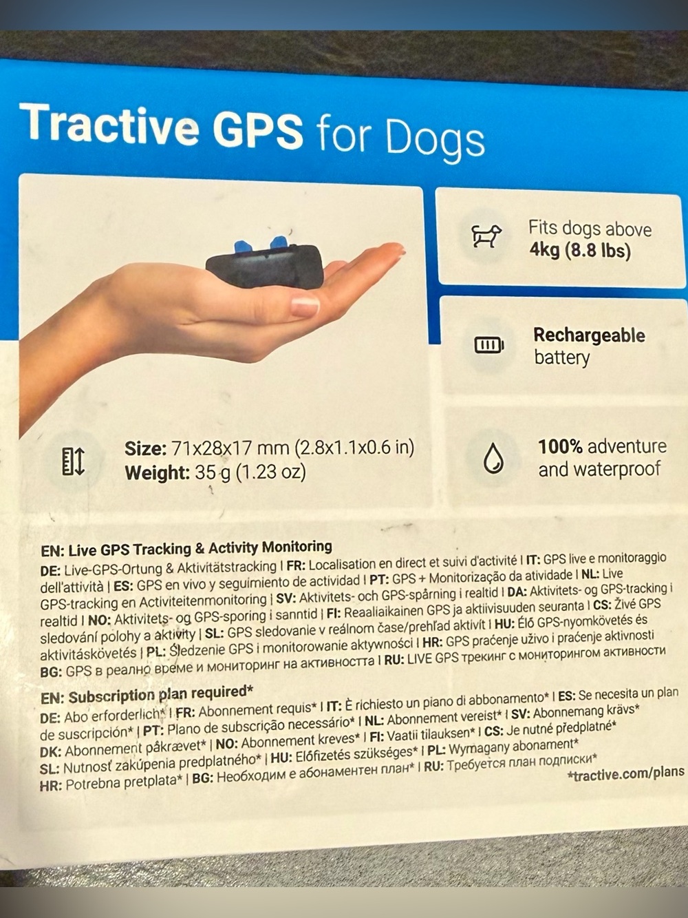 🆕 Tractive GPS Tracker for Dogs with Activity Monitoring. Blue - Picture 2 of 4